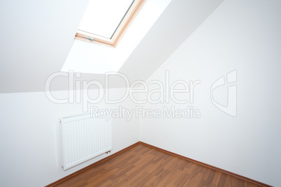 clean white room  interior of a country cottage