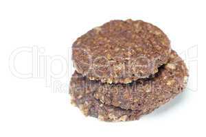 Wheat grain cookies is isolated on white