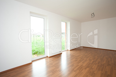 clean white room  interior of a country cottage