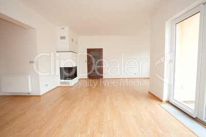 clean white room  interior of a country cottage