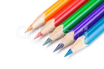 colored pencils isolated on white