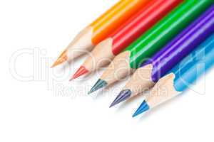 colored pencils isolated on white