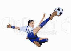 Boy with soccer ball, Footballer (Vector)