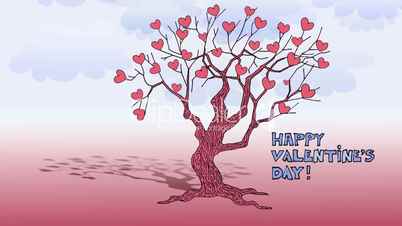 Love tree-happy Valentine's day