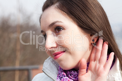 portrait of a beautiful young woman in Prague