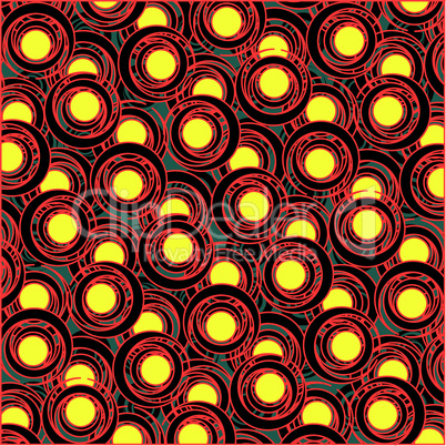 red and yellow circle pattern