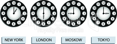 time zone clocks