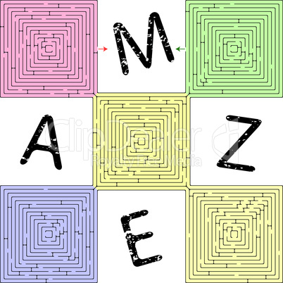 abstract square maze