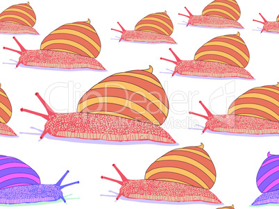 snails seamless pattern
