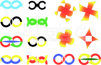 logos collection against white