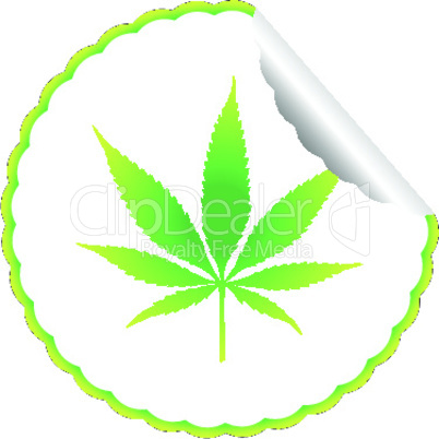 cannabis leaf label