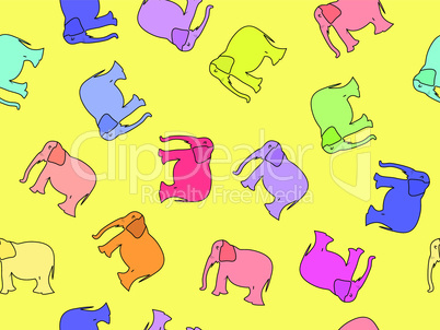 elephants seamless pattern