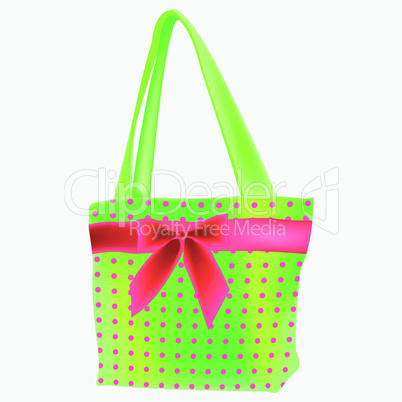 green retro hand bag