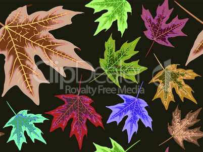 dry leaves seamless pattern