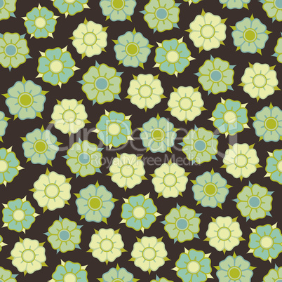 design with seamless flowers pattern