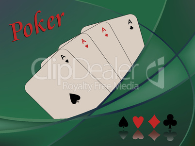 poker cards composition