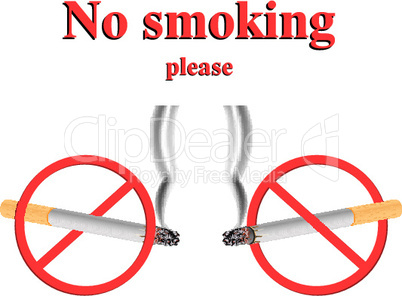 no smoking stylized signs