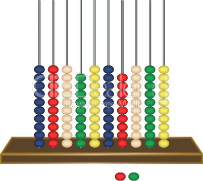 verticat abacus against white
