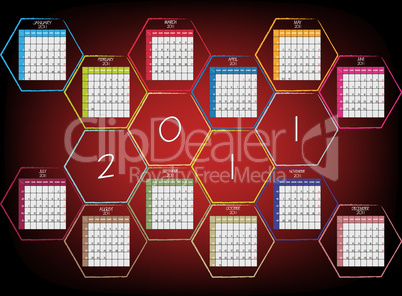 abstract calendar 2011