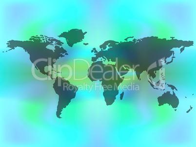 abstract map over colored background