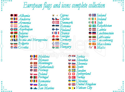 european flags collection