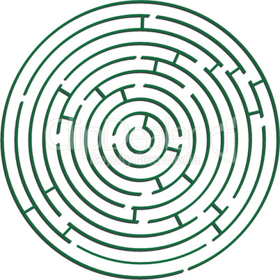 green round maze against white