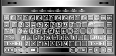 media keyboard vector