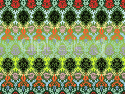 colored seamless flowers pattern