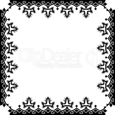 victorian black frame against white