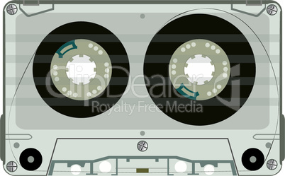 audio tape casette isolated on white