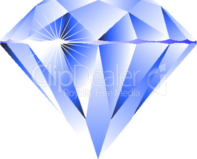 blue diamond isolated on white