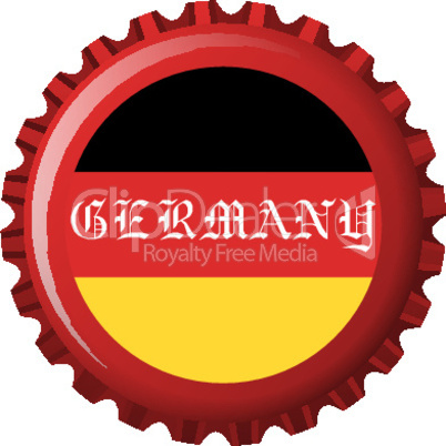 germany stylized flag on bottle cap