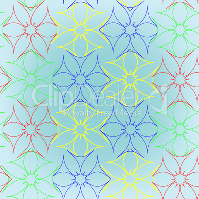 abstract seamless flowers pattern