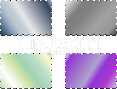 metallic postage stamps