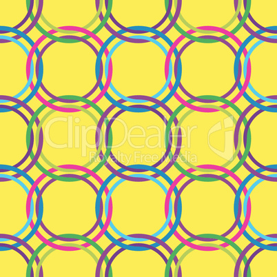 circles seamless pattern in retro colors