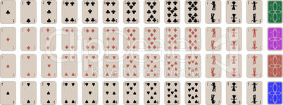 complete set of kids playing cards