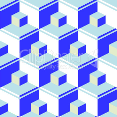 blue abstract cubes