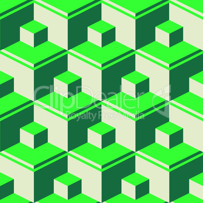 green abstract cubes