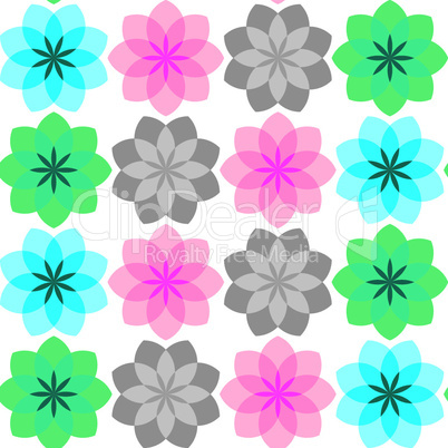 colored flowers seamless pattern 3