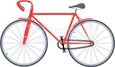 red bicycle