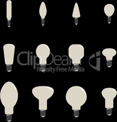 stylized light bulbs