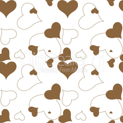 heart brown pattern