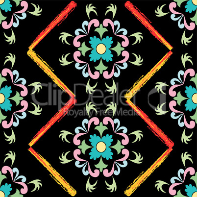 retro seamless floral pattern