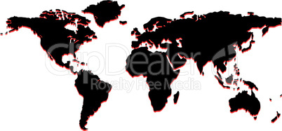 black world map