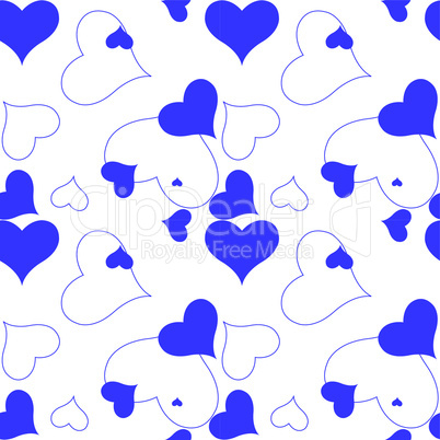 heart blue pattern