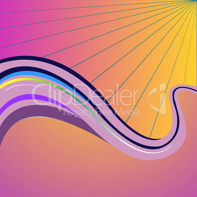 purple waves vector