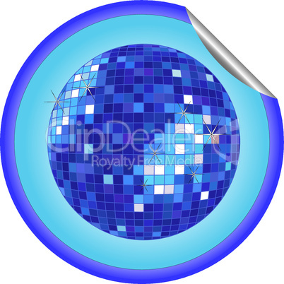 disco ball blue sticker
