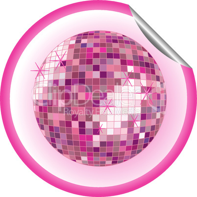 disco ball purple sticker