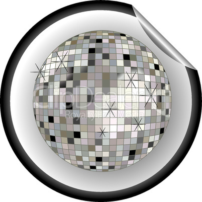 disco ball black sticker