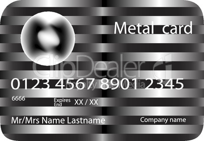 metallic credit card